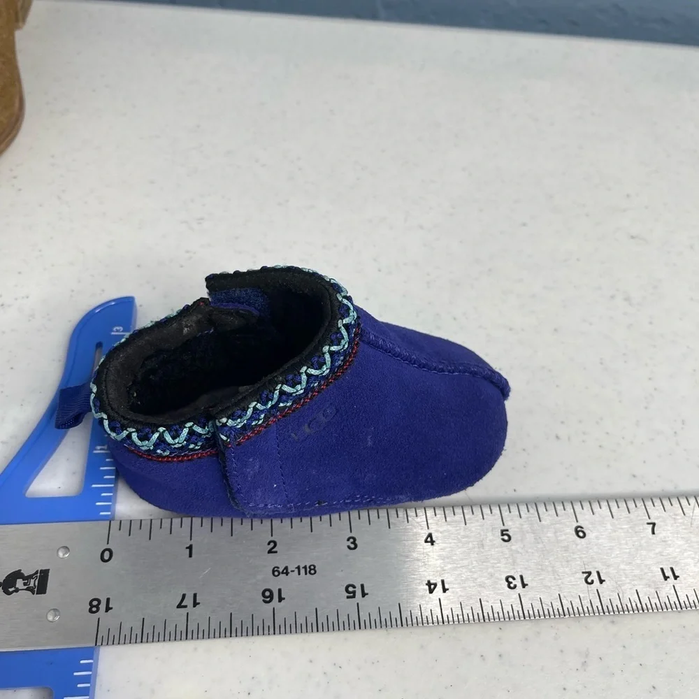 UGG Baby Tasman Beanie moccasins suede leather Slipper/navel blue size 02/03